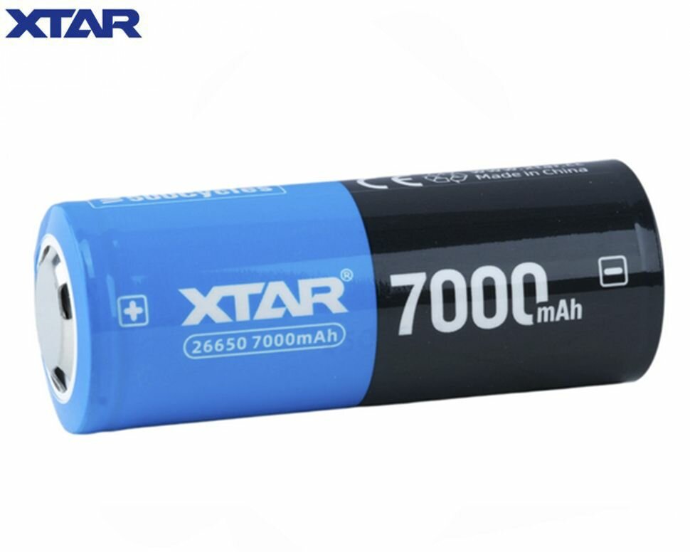Аккумулятор XTAR 26650 3,6 В ёмкость 7000 mAh