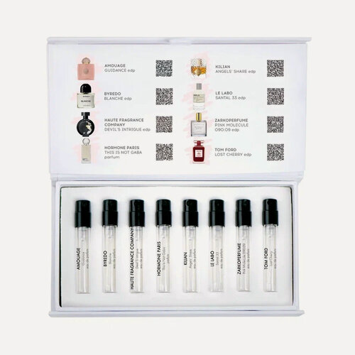 Изображение товара Набор ароматов Aroma Box, №1 ТОП, селективная парфюмерия, женский, 8 мини-флаконов, 1.5 мл