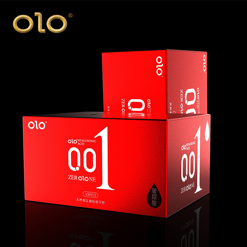 OLO 001 Улучшенные презервативы с желе-оболочкой 10 шт. красный