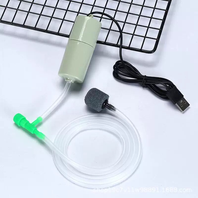 Мини-5В зеленый USB-насос для аэрации с регулятором воздушного потока