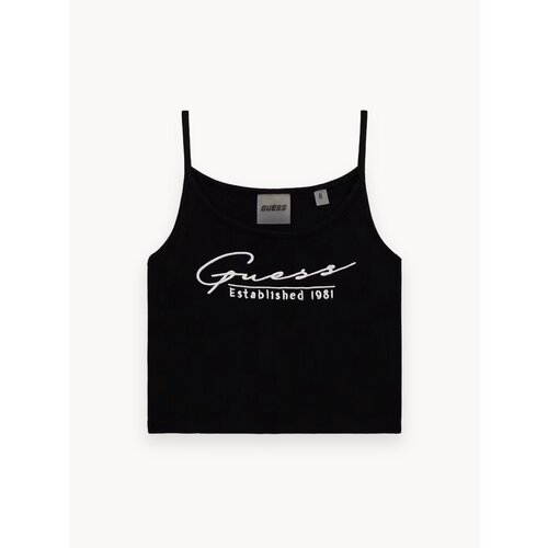 фото Майка guess rib sl top_mini me, размер 6 лет, черный