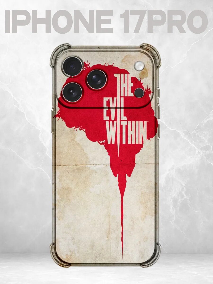 Чехол на iPhone 17 Pro the evil within арт красный