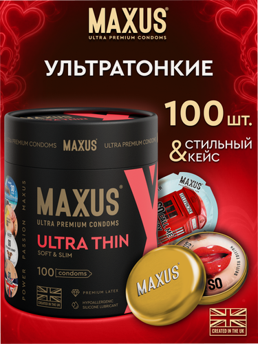 Изображение товара Презервативы 100 шт ультратонкие MAXUS So Much Sex Ultra Thin, кейс в подарок