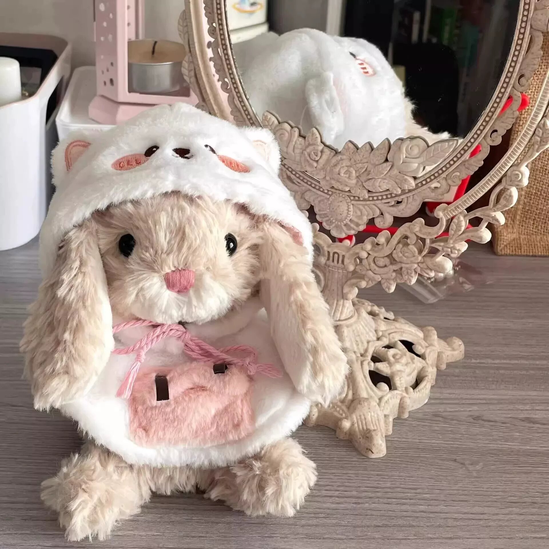 Кошачья накидка для Jellycat Bunny (без куклы) - Праздничный аксессуар
