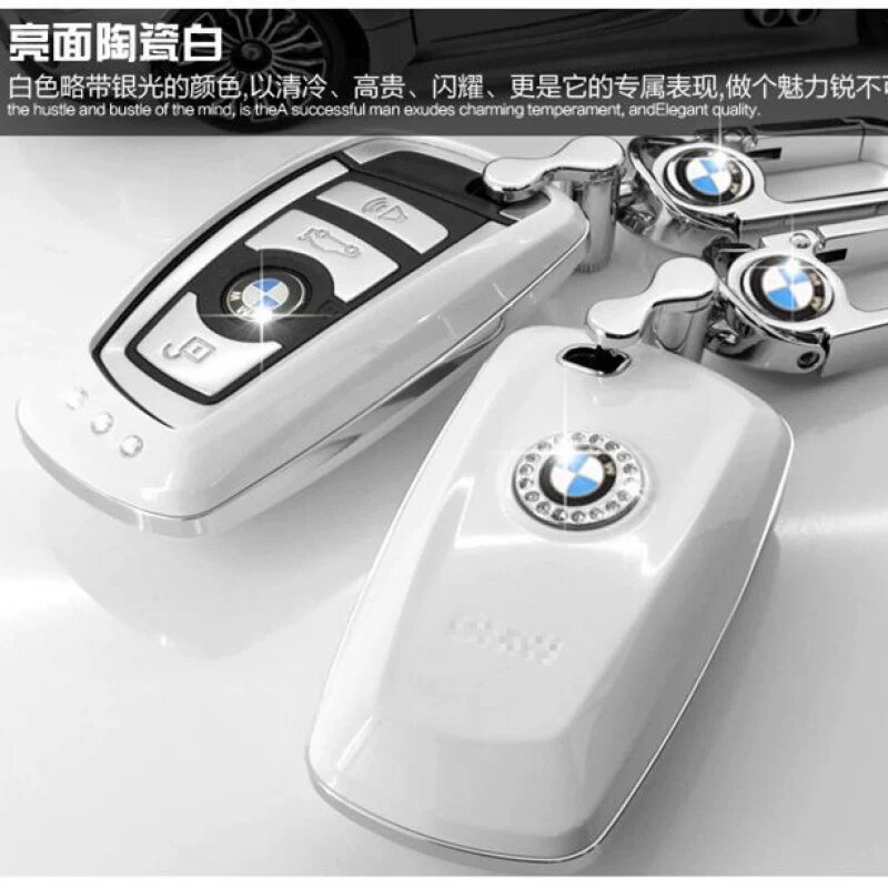 Полированный ключ-браслет BMW с эмблемой в цвете фарфорового белого для моделей 3, 1, X3, X4