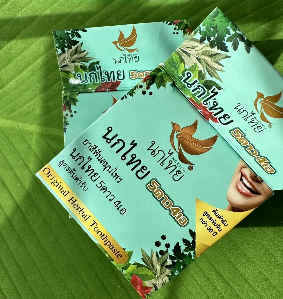NOKTHAI Набор зубных травяных паст "Original" 25гр, набор 6 шт.