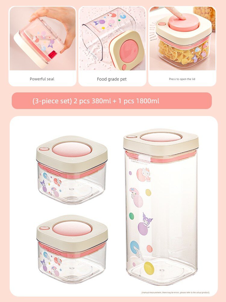 Контейнер для хранения пасты Sanrio Hello Kitty, герметичный, с завинчивающейся крышкой, для макарон, пищевой, с