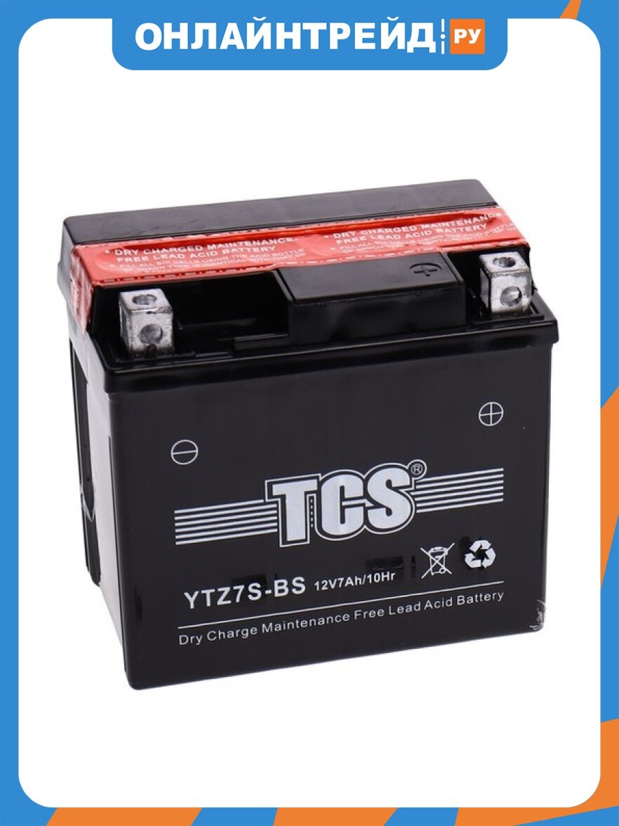 Аккумулятор Tcs AGM, 105x69x113, 7 Ач, 6СТ7 YTZ7S-BS