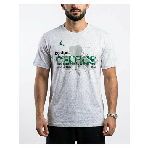 фото Футболка спортивная nike boston celtics courtside jordan '85 nba statement t-shirt, размер s, белый