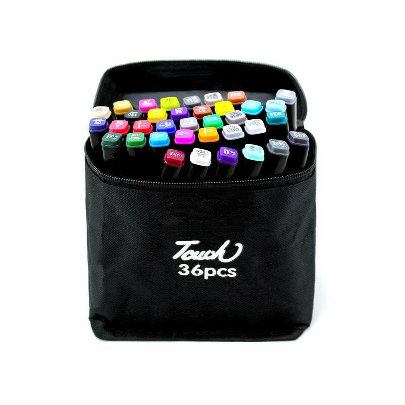 Набор 36 шт разноцветных маркеров фломастеров для рисования Touch — фото 1
