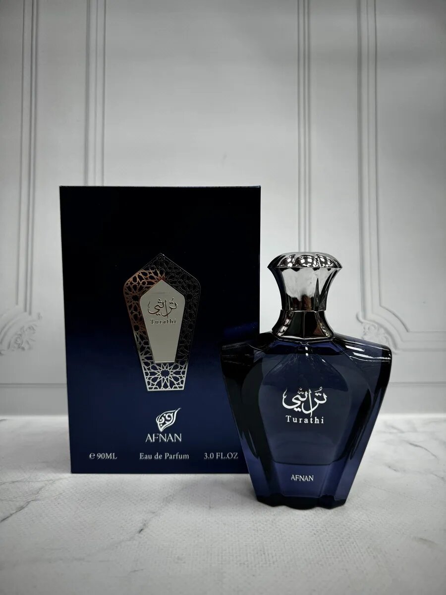 Afnan Turathi Blue EDP для мужчин, 90 мл, ОАЭ, аромат ароматическо-древесный