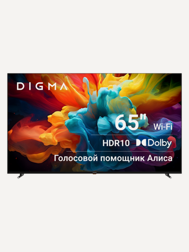 Изображение товара Телевизор Digma DM-LED65UBB33 65" LED, 4K Ultra HD, черный, смарт ТВ, YaOS