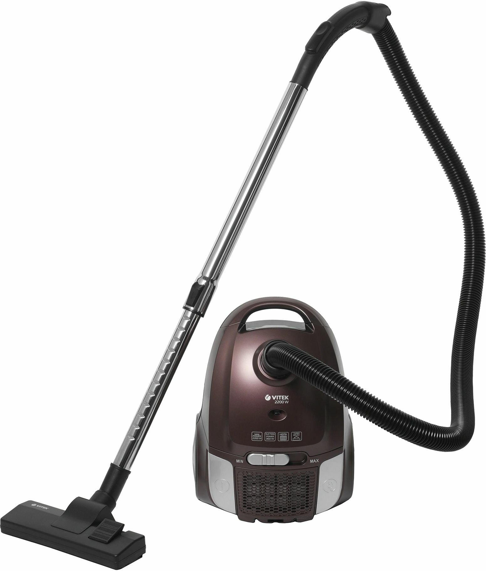 Пылесос мешковой VITEK VT-8138 сухая уборка, 2200 Вт, 350 Вт, 2 л
