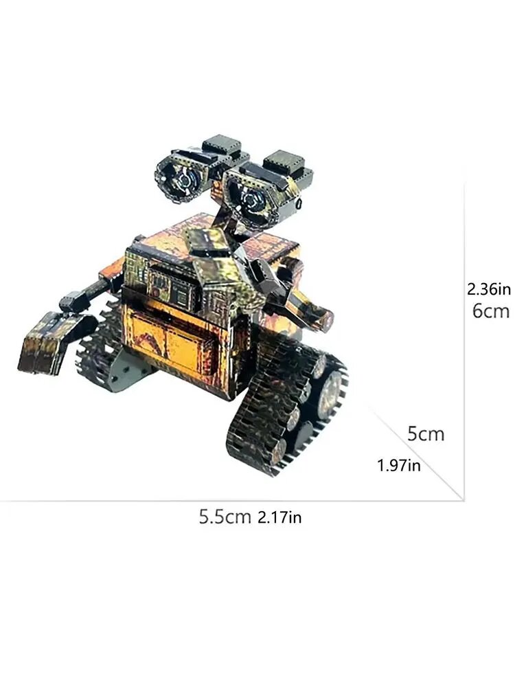Металлический 3D пазл "WALL-E" для сборки Цветная модель Коллекционный конструктор DIY набор Для взрослых и подростков 14+