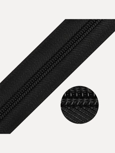 Изображение товара Молния рулонная спираль №5-N цв. F322 черный уп.200м