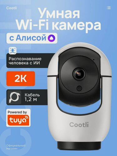 Изображение товара Камера видеонаблюдения WiFi для дома 2К Умная с Яндекс Алисой и видеоняня (CI-IIWF219)