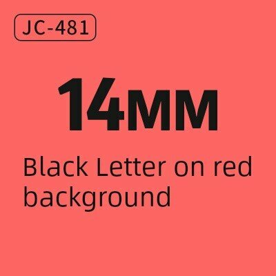 Jingchen 14 мм розовый фон черный текст лента для этикеток, водостойкая, 50 м рулон