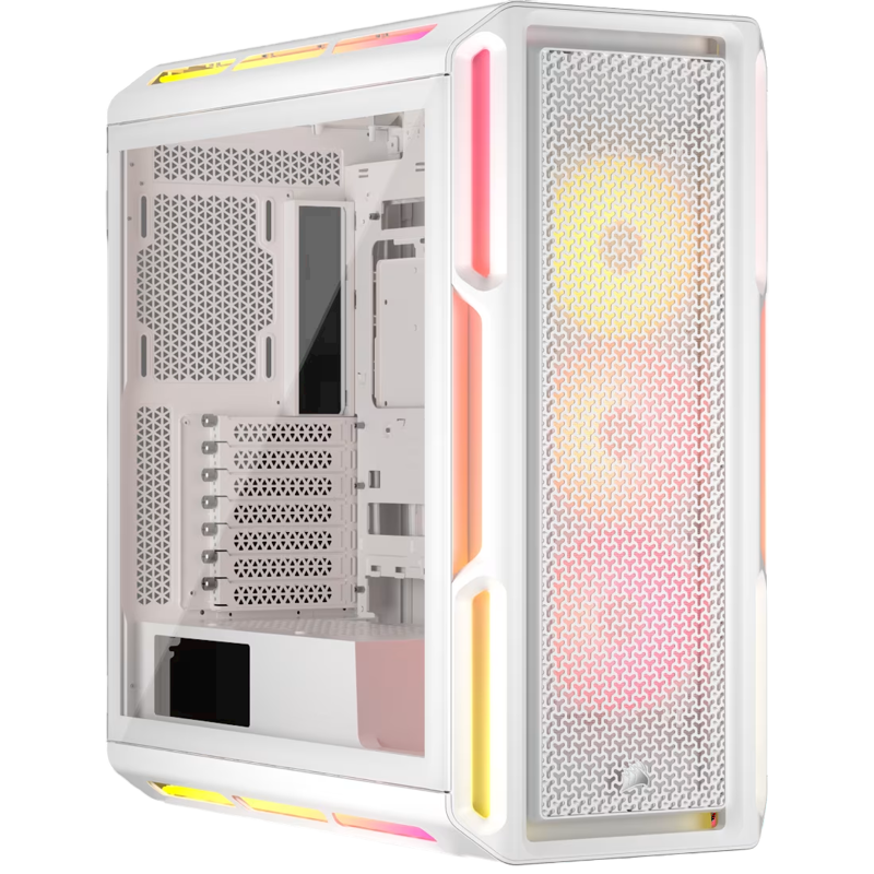 Корпус для ПК Corsair iCUE LINK 5000T LX RGB, Midi Tower, белый, под ATX, E-ATX, mATX, Mini-ITX CC-9011299-WW