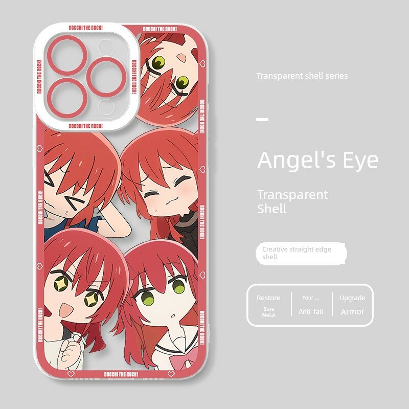Чехол прозрачный с рисунком ангела для iPhone 15 Plus с персонажем Ётсуба 04, защитный легкий дизайн, подходит к Apple