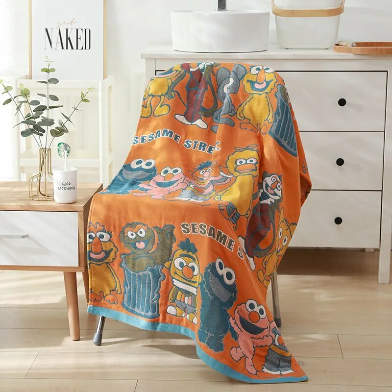 Полотенце детское Sesame Street, хлопок, Zhimajiazu