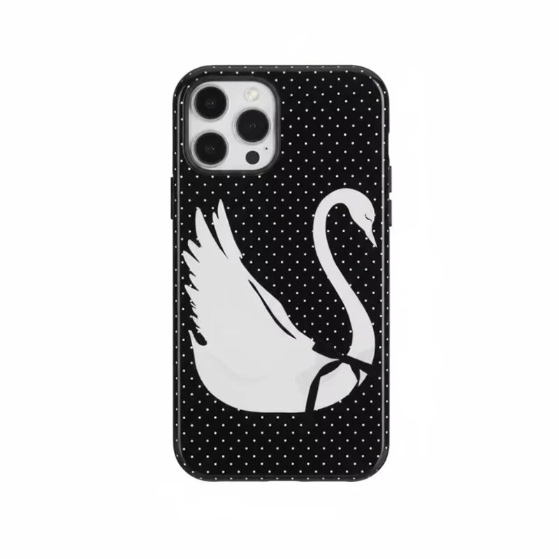 Чехол для телефона Swan Black And White Polka Dots для iPhone 17 Black-SCZ072972, For iphone 17 Pro