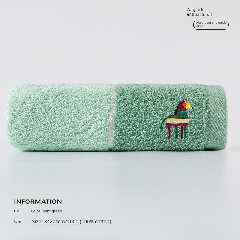 Полотенце Miniso из длинноволокнистого хлопка, коллекция «Год Лошади», чистый хлопок, мягкое, идеально для подарка, для