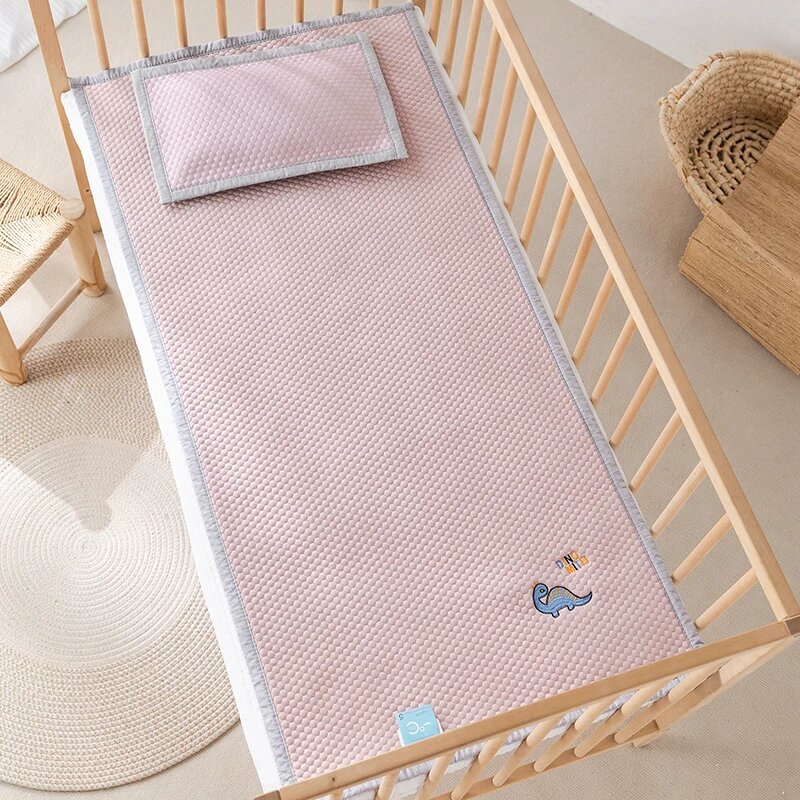 Детская охлаждающая подстилка для сна - 60x120 см, хлопковая ткань с сердечником из кукурузной оболочки, стирка в