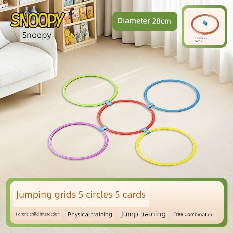 Snoopy экологичные кольца 5 цветов 28 см диаметр для малышей 2-4 лет круг тренировки прыжков без песочного мешка