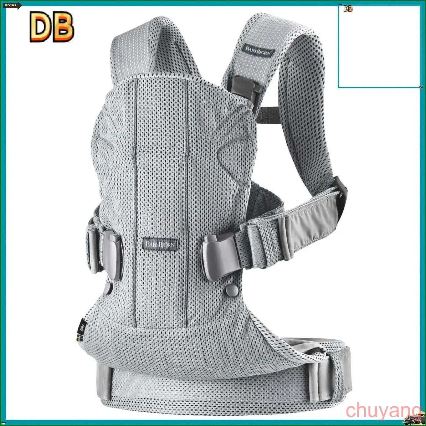 Слинг-эргорюкзак BabyBjorn One Air 3D Mesh для переноски ребенка с рождения и до 3 лет, 3 положения, светло-серый