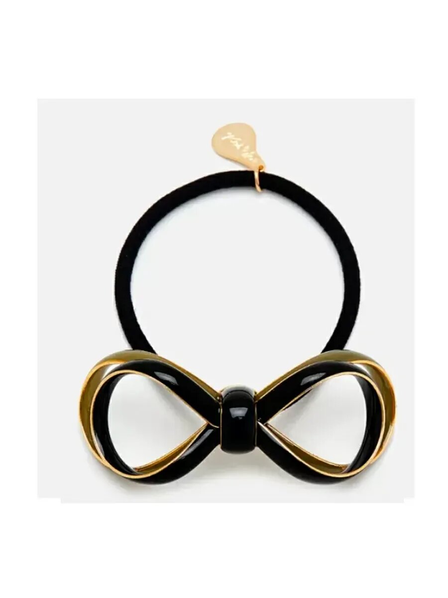 BENTEN Scrunchie Резиночка с бантиком (черный) 1 шт