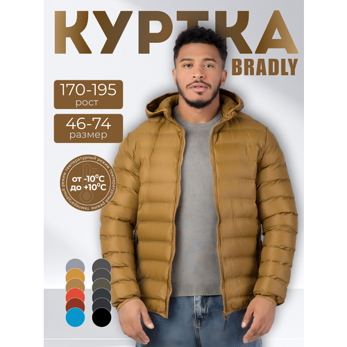 фото Куртка спортивная bradly весна-лето 2026, размер 3xl, темно-желтый