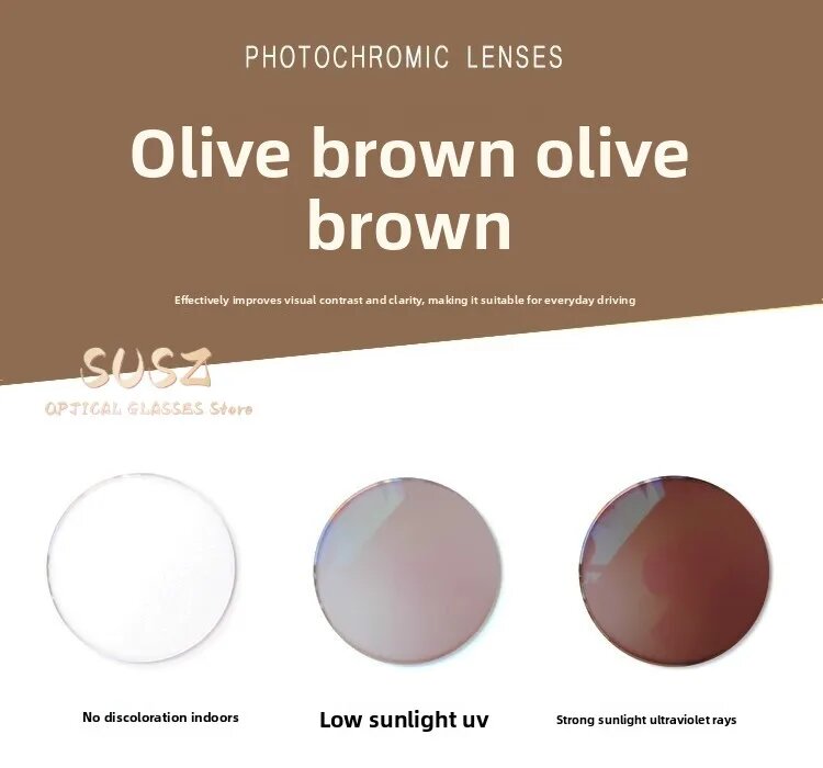 Фотохромные линзы SUSZ Brown 1.56