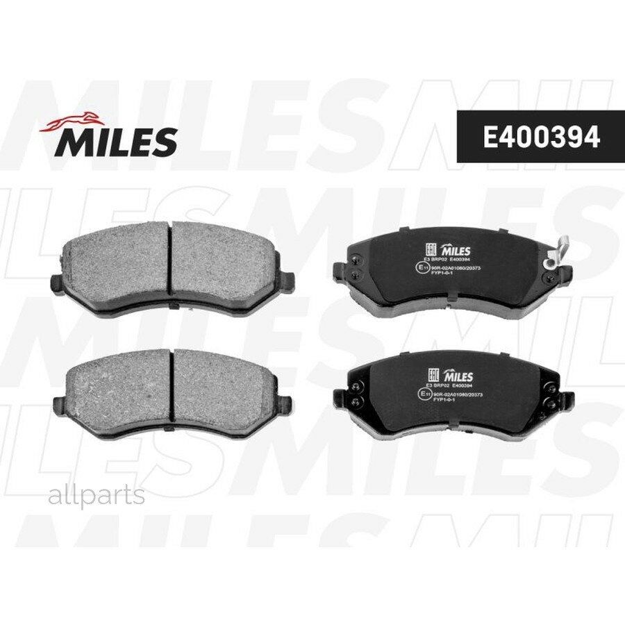 MILES E400394 Колодки тормозные CHRYSLER VOYAGER 2.4-3.3 00-/JEEP CHEROKEE 2.4-3.7 01-передние