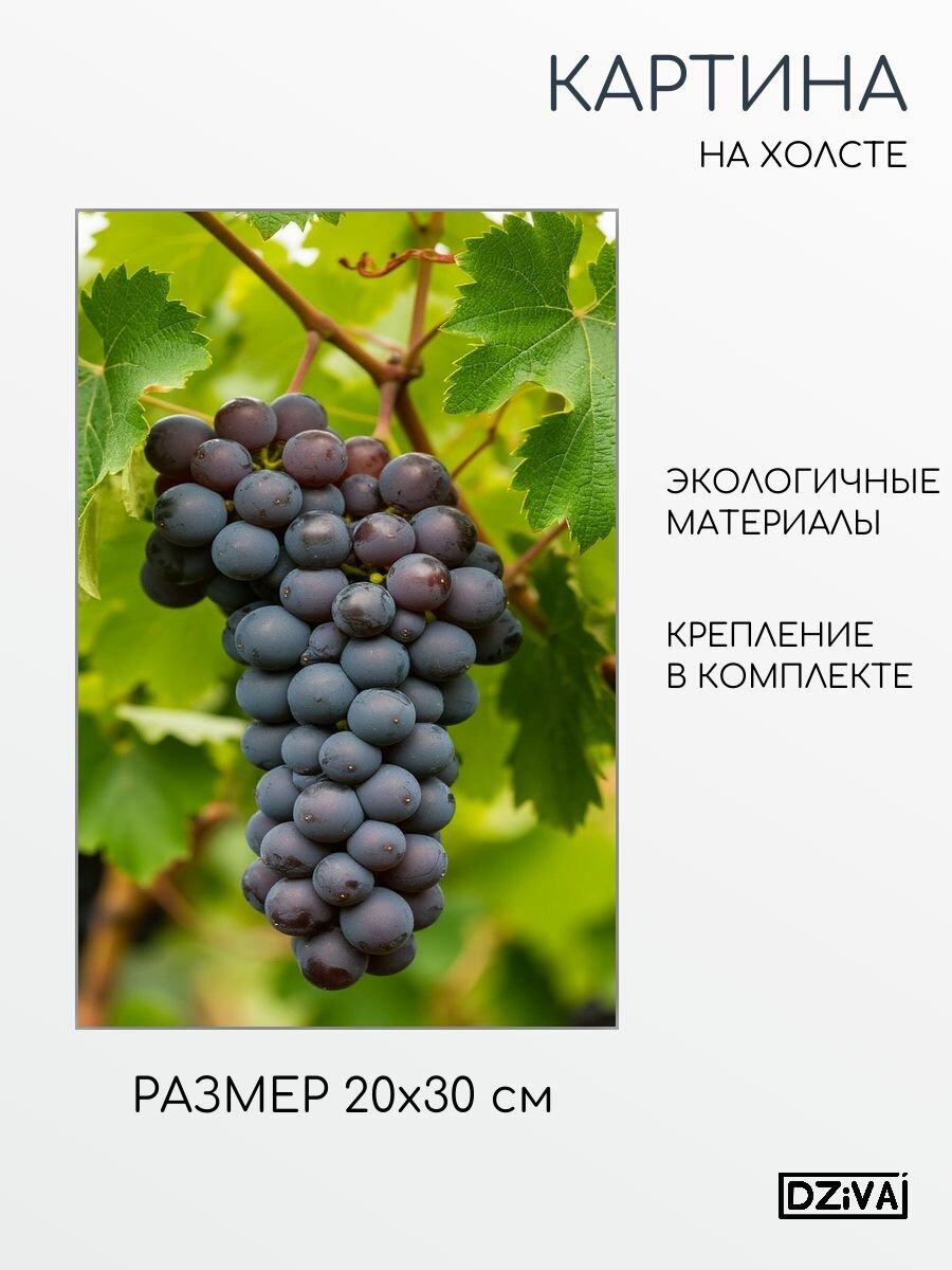 Картина на холсте Сова на ветке 20x30 см