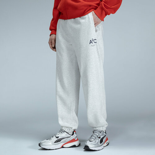 фото Брюки amazing red pants, размер l, светло-серый меланж