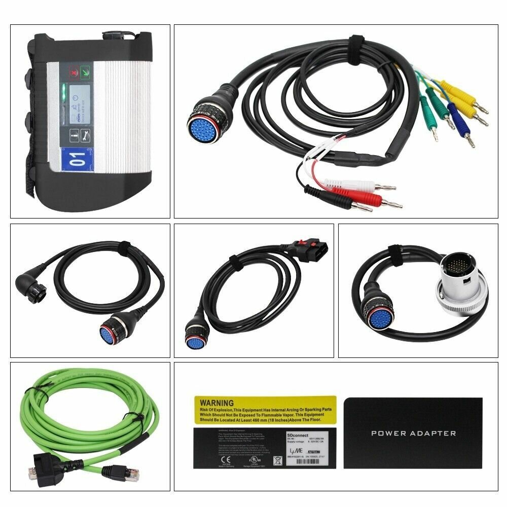 Диагностический сканер DOIP MB STAR C4 PLUS WIFI для Mercedes Benz легковых и грузовых авто, комплект кабелей