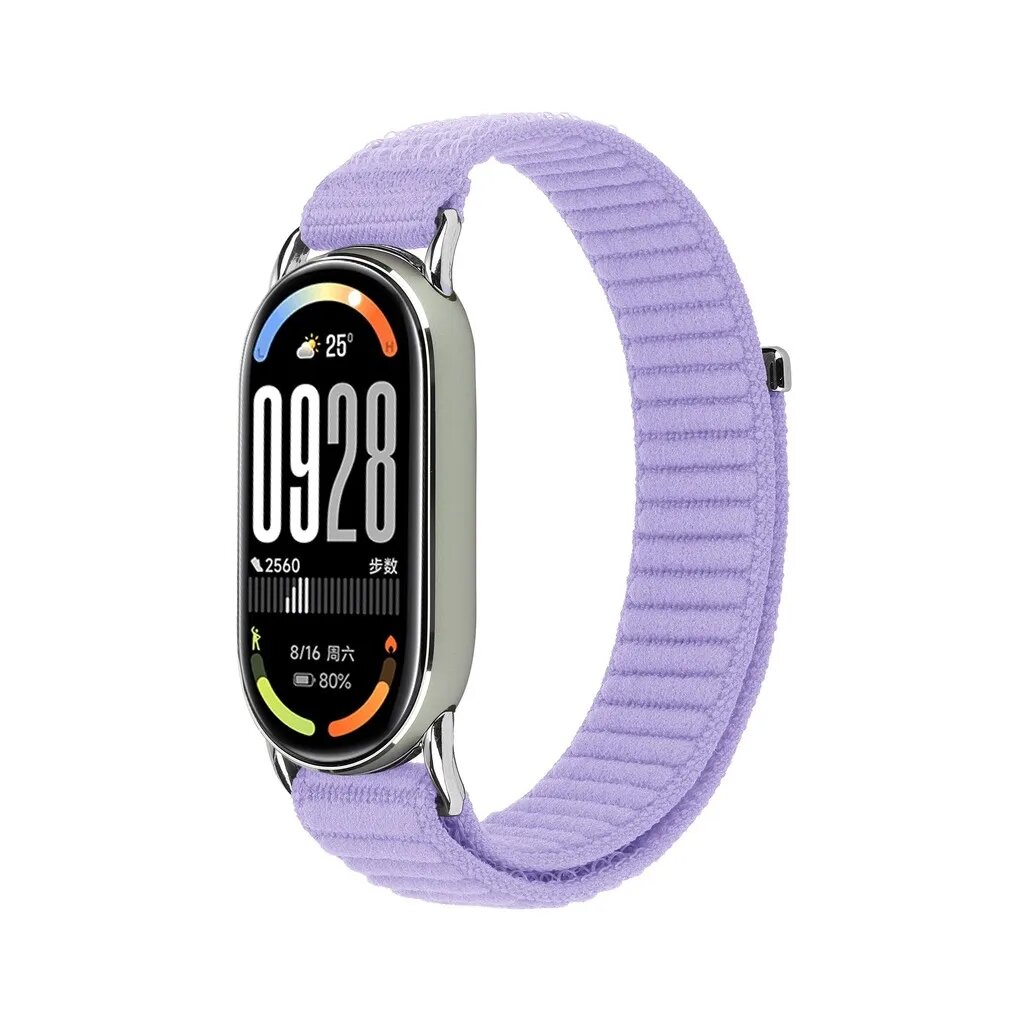 Плетеный ремешок для Mi Band 10, 9, 8 Фиолетовый, Mi Band 10 Ceramic, Сиреневый, Lavender