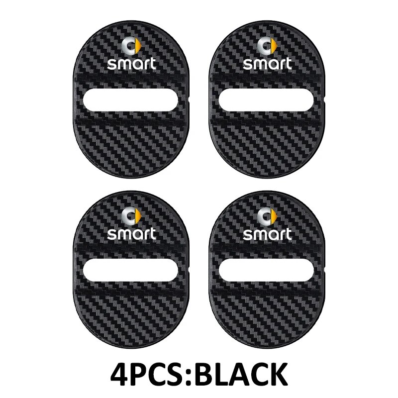 Защитные накладки на замки дверей для Smart Car (Fortwo, Forfour, 451, 453, 450, 452, black-4PCS