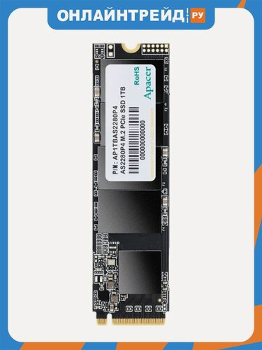 Изображение товара SSD диск Apacer AS2280P4, 512Гб, M.2 2280, PCIe 3.0 x4 (AP512GAS2280P4-1)