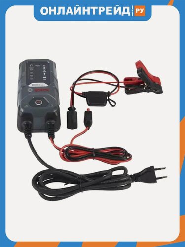 Изображение товара Автомобильное зарядное устройство Bosch C30, 6В/12в / 3,8А, зарядка - для свинцово-кислотных, влажных, EFB, гелевых, AGM и VRLA аккумуляторов 6В/12В, 0189911030