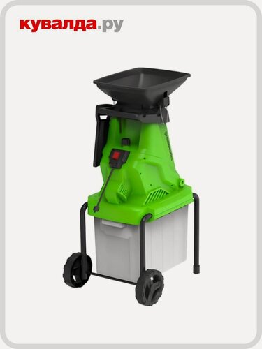 Изображение товара Измельчитель веток электрический GREENWORKS 2208007 с контейнером