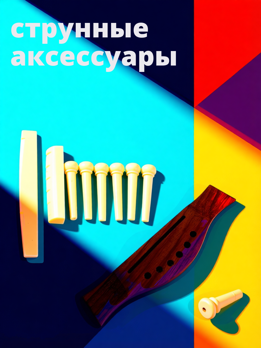 Комплект Для Замены Грифа Акустической Гитары С Розовым Деревом 6-Струнный Цвет Coffee