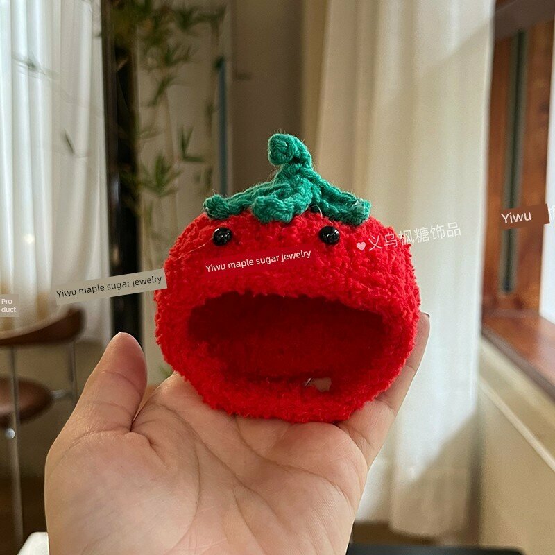 Плюшевая шапочка с овощным животным, аксессуар для костюма, красная, мягкая и пушистая, для детей, мультяшный образ