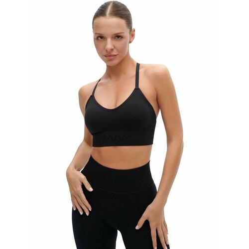 фото Топ спортивный rank seamless bra low, размер xl, черный