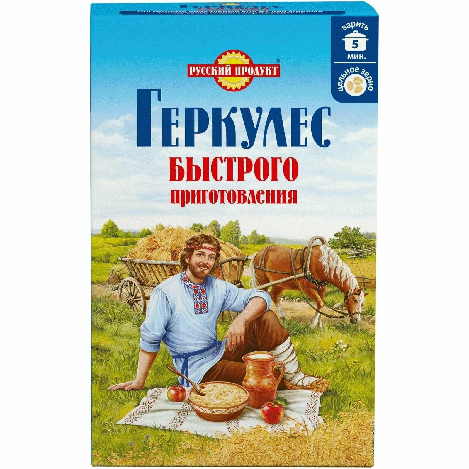 Геркулес 1 пачка 420 грамм Быстрого приготовления, Русский Продукт Геркулес, для каши завтрак хлопья и крупы