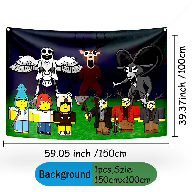 Набор для праздника «99 ночей в лесу» ROBLOX Background 1pcs