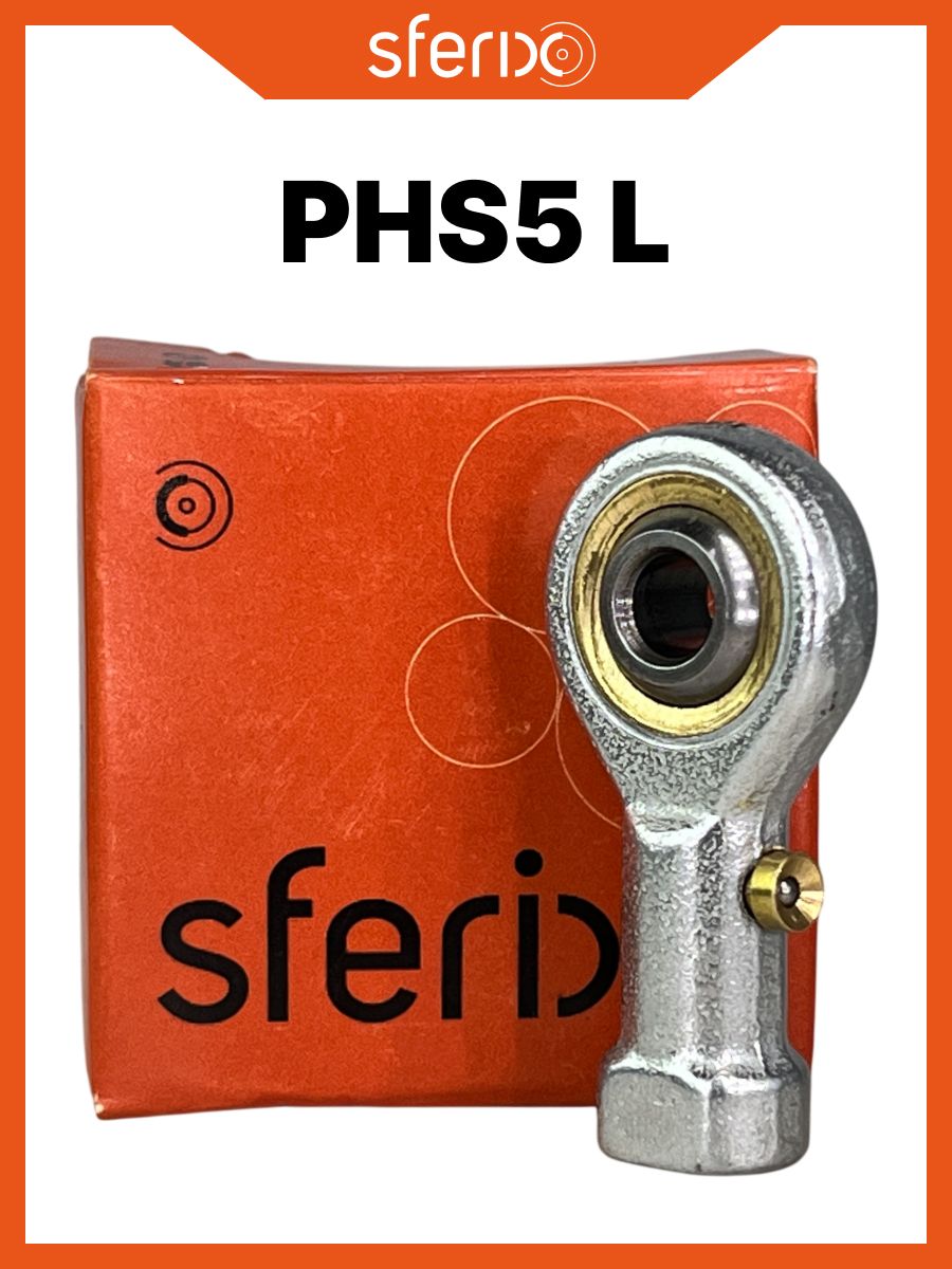 Шарнирный наконечник PHS5 L (SILKAC5 M) SFERIX Левая резьба, для промышленного оборудования