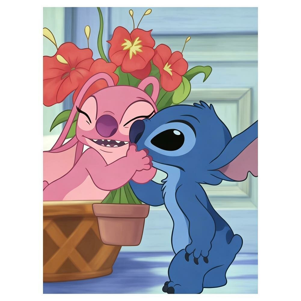 Алмазная мозаика холст 30х40 "Stitch and Angel Design" / Картина алмазная стразами