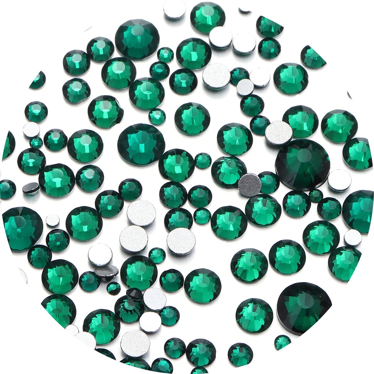 Стразы для декорирования стекла 170 шт. Зеленый, Green
