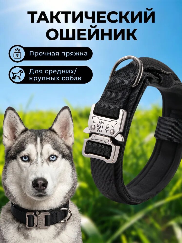 Тактический ошейник для средних и крупных собак